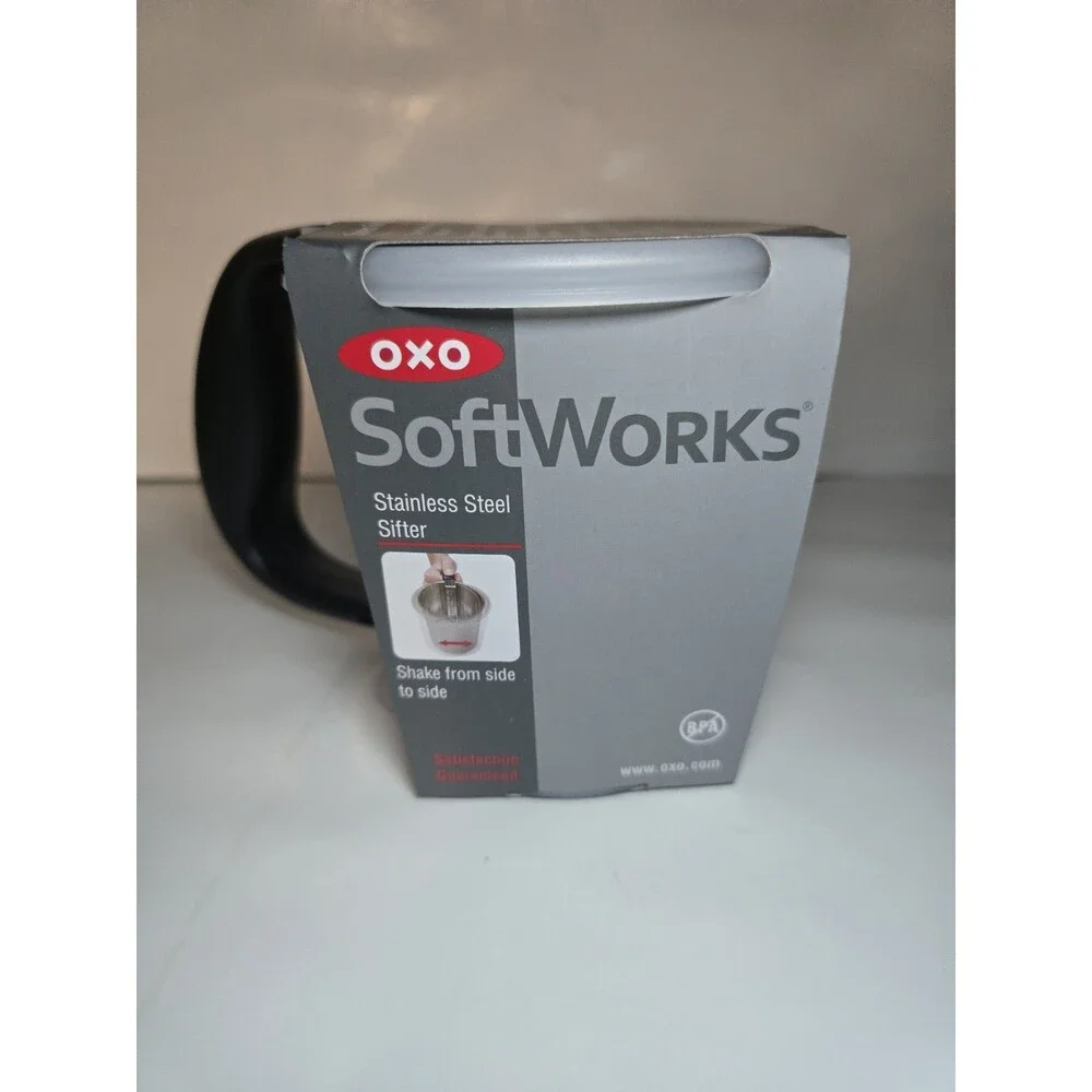 OXO Stainless Steel Flour Sifter 3-Cup Shake Sifter Fine Mesh Baking Tool